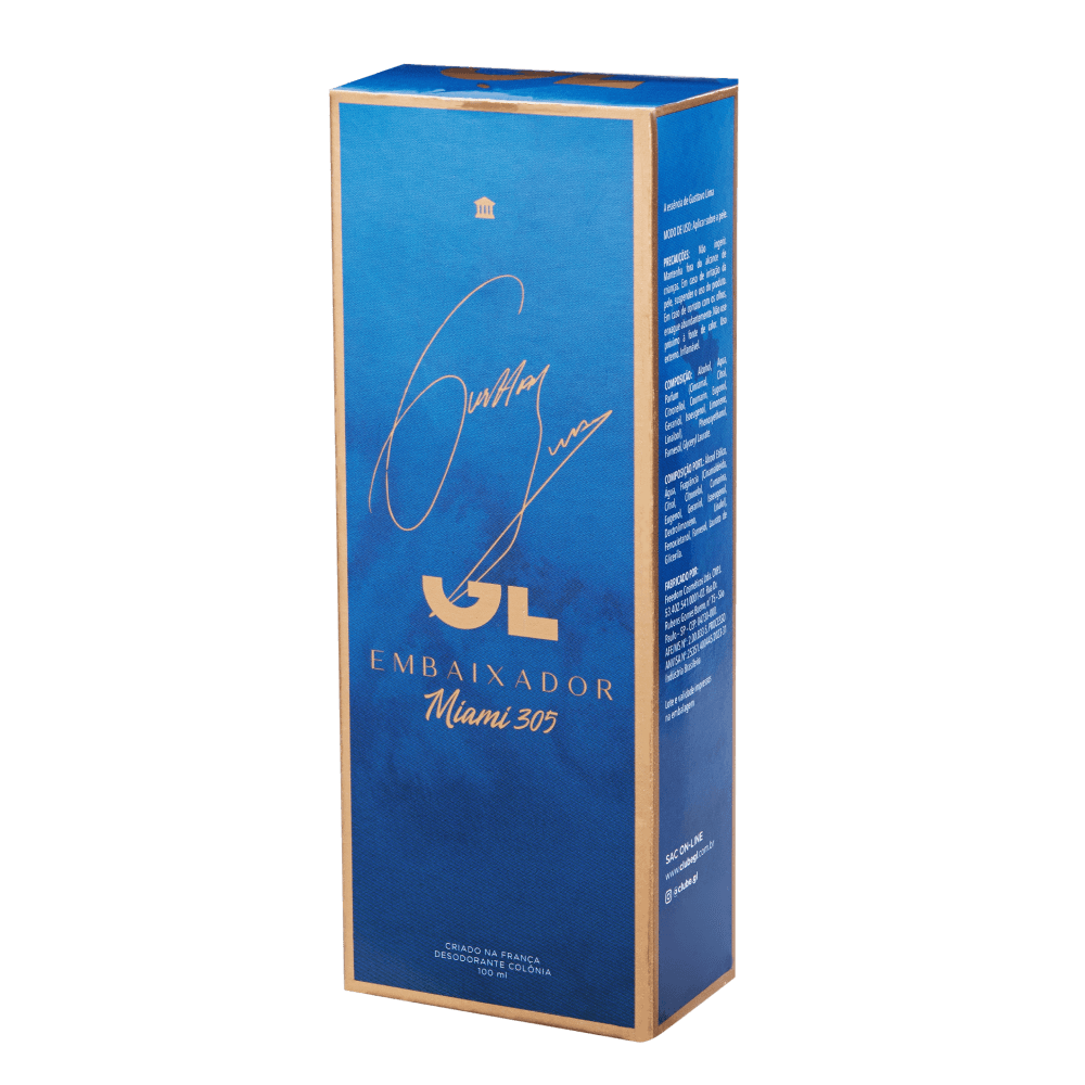 Miniatura 6 do produto GL Embaixador Miami 305 Gusttavo Lima Deo Colônia 100ml