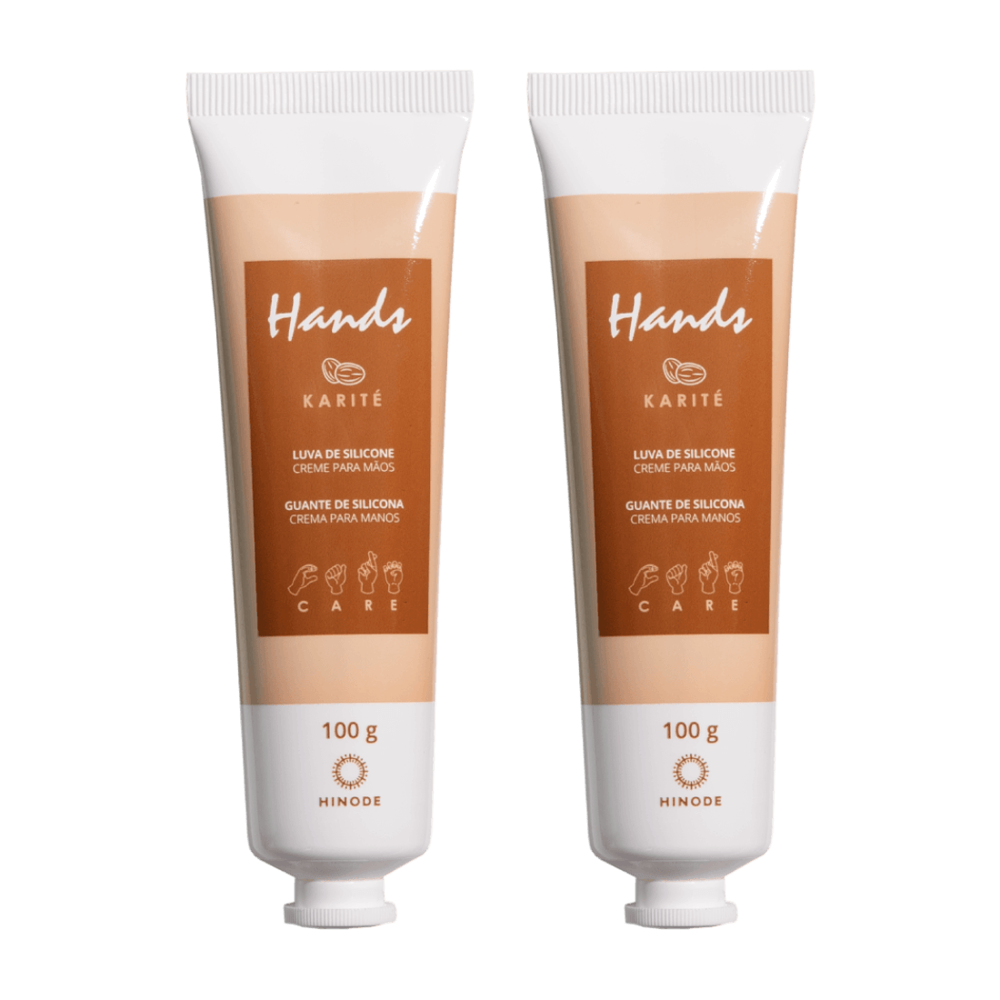 Kit 2 Luva De Silicone Karité Creme Para As Mãos Hands 100g