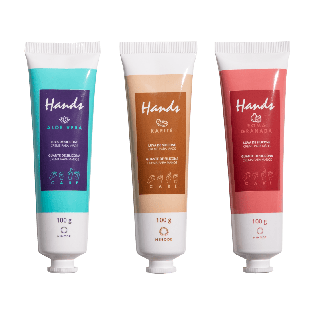 Kit 3 Hands Aloe Vera, Karite e Romã