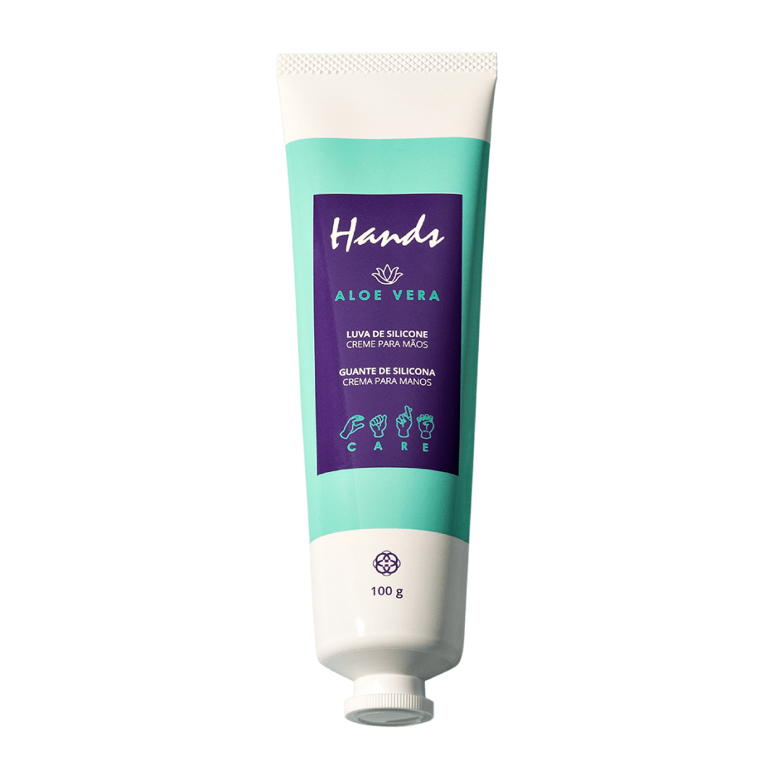 Luva De Silicone Aloe Vera  Creme Para As Mãos Hands 100g