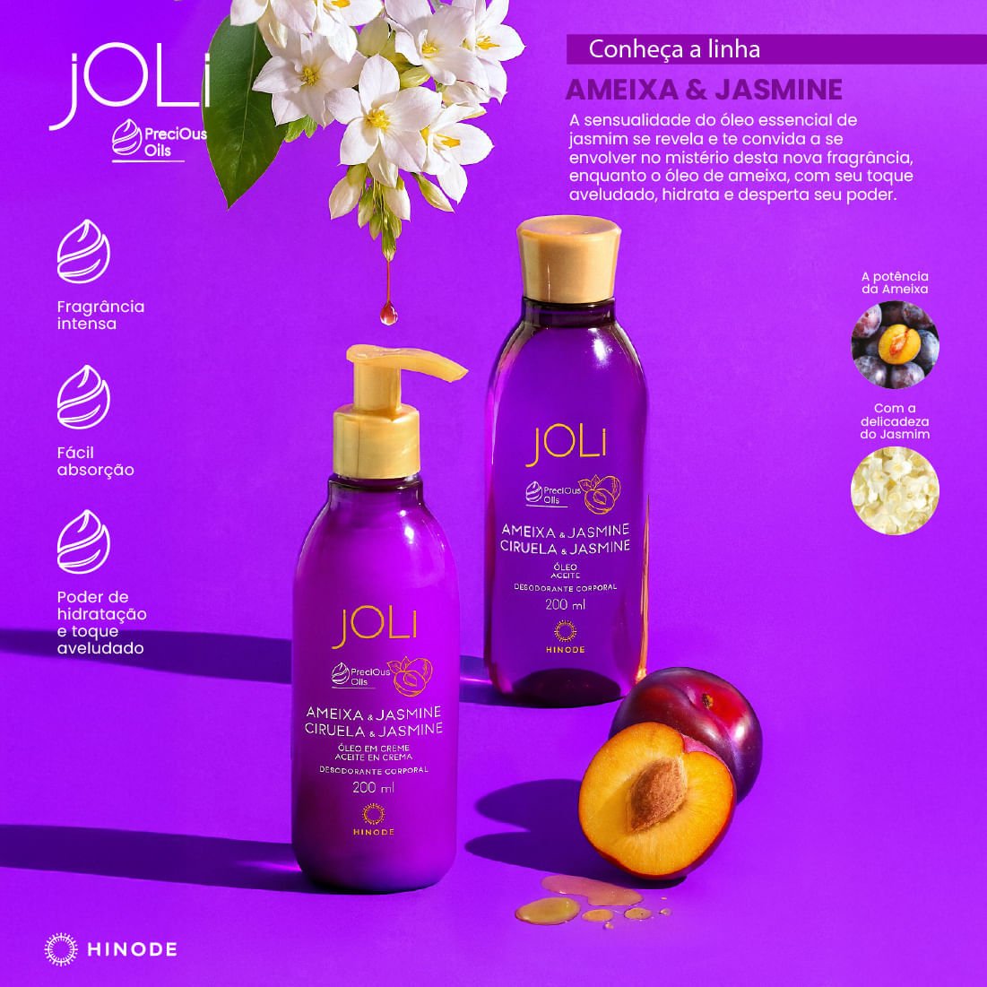 Miniatura 6 do produto Óleo Desodorante Corporal Joli Ameixa e Jasmine 200ml