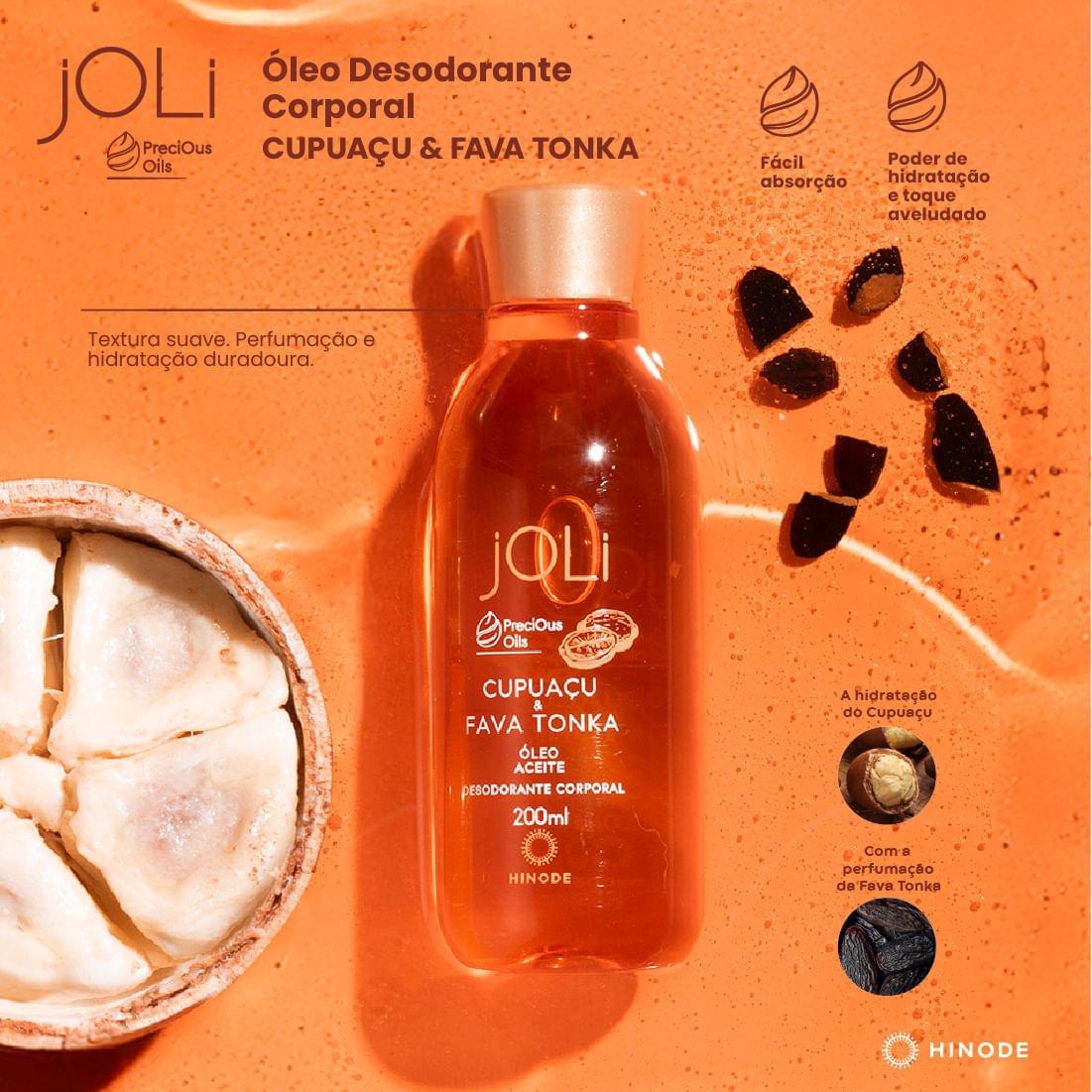 Miniatura 2 do produto Óleo Desodorante Corporal Joli Cupuaçu e Fava Tonka 200ml