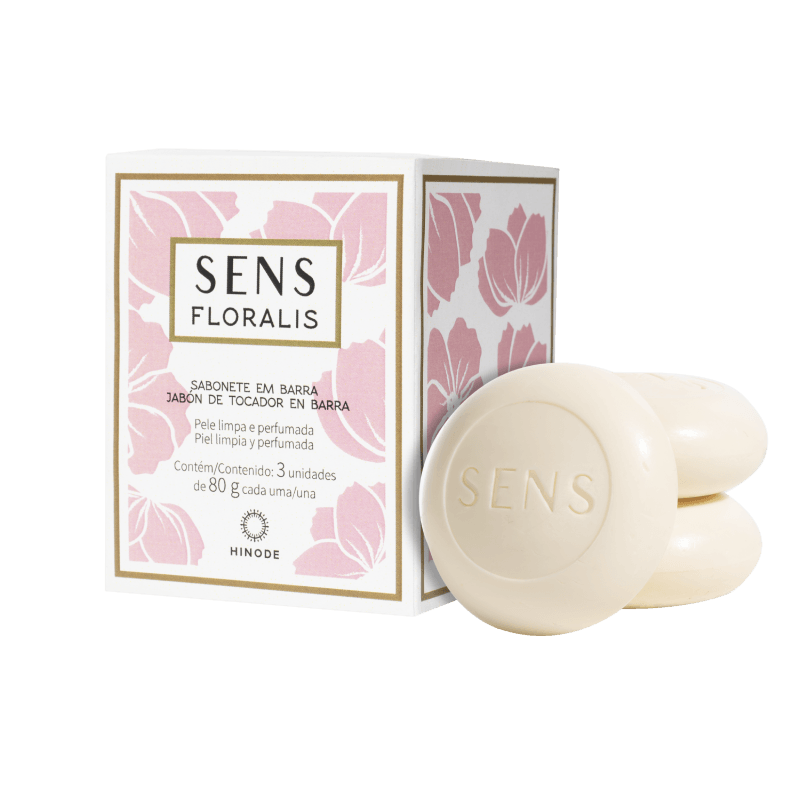 Sabonete em Barras Sens Floralis Hinode Com 3 Unidades 80g