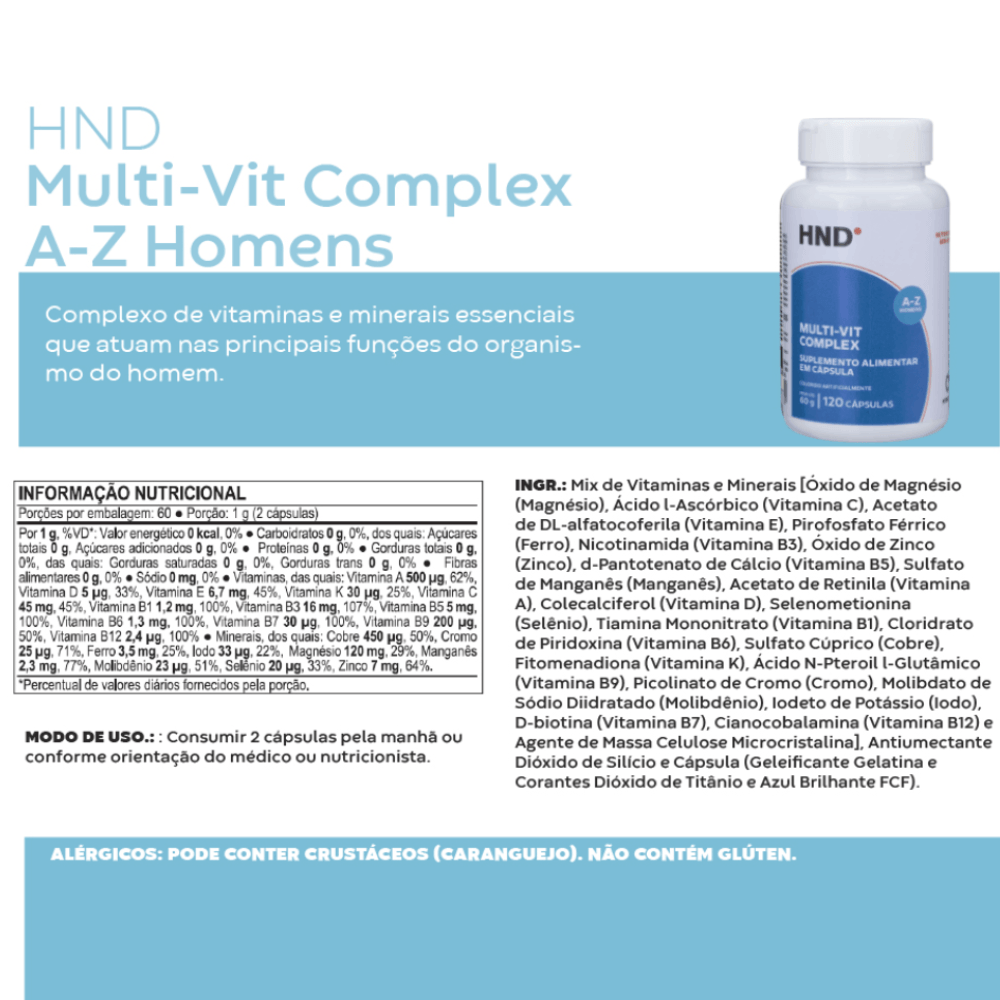 Miniatura 2 do produto Suplemento Alimentar Mult-Vit Complex Homem