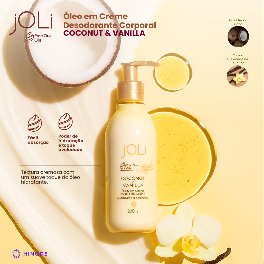 Imagem 3 de Óleo em Creme Joli Vanilla e Coco 200ml