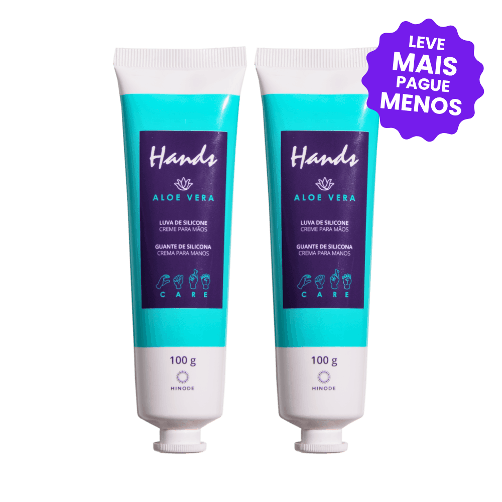 Kit 2 Luvas De Silicone Aloe Vera Hands 100g