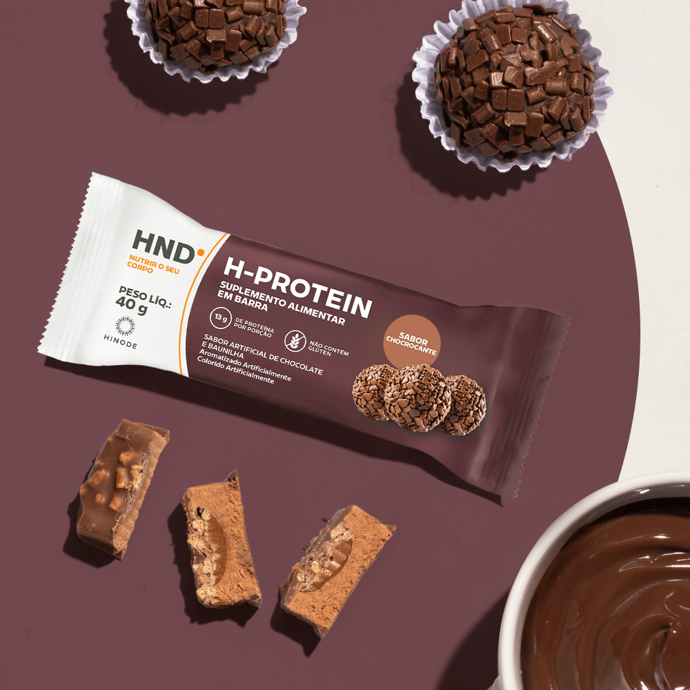 Imagem 7 de H- Protein Suplemento Alimentar em barra Sabor Chocrocante HND 40g