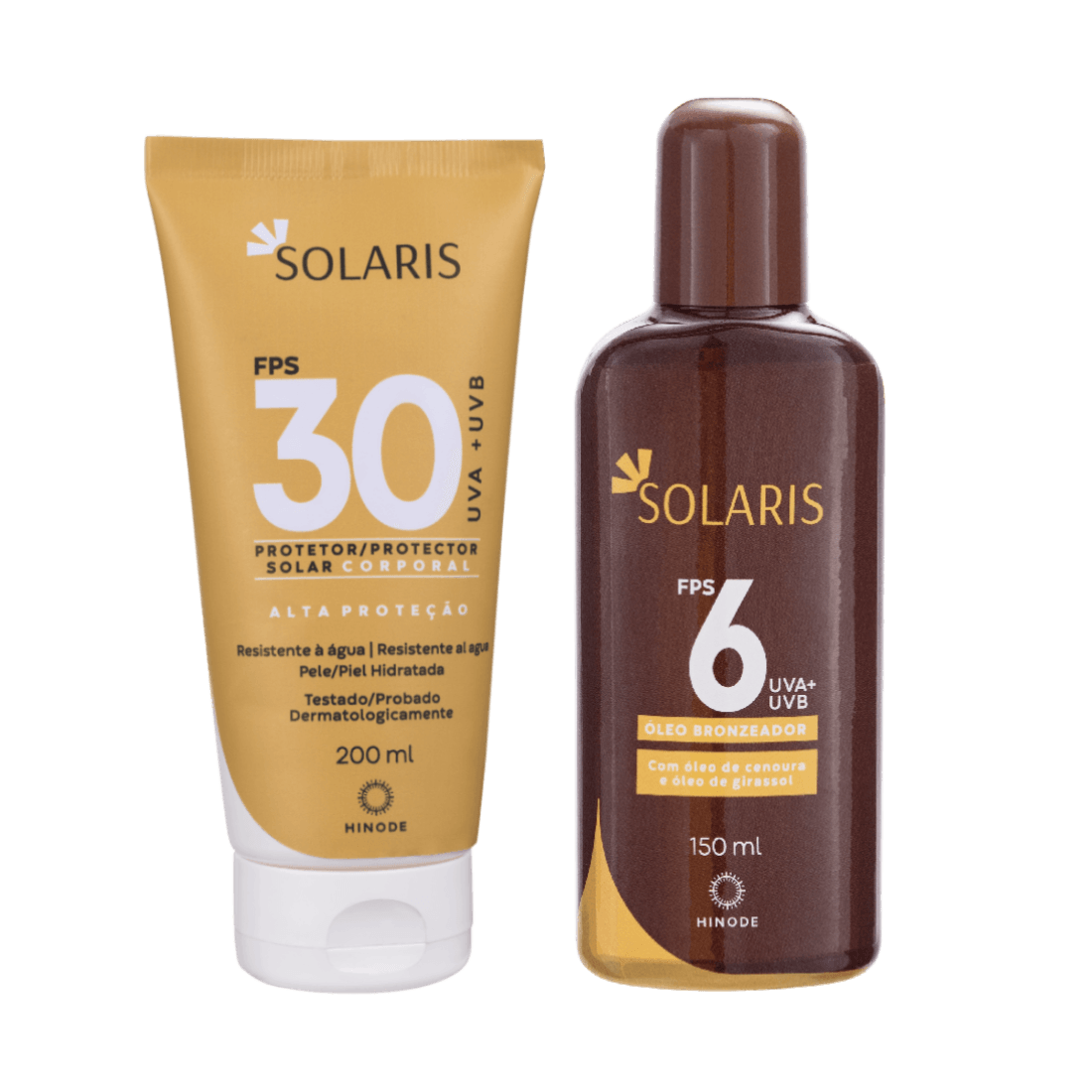 Kit Protetor solar FPS 30 e Óleo Bronzeador Solaris
