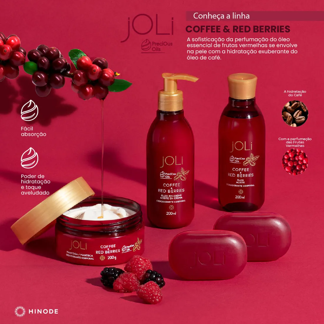 Imagem 4 de Manteiga Corporal Joli Café e Frutas Vermelhas 200ml