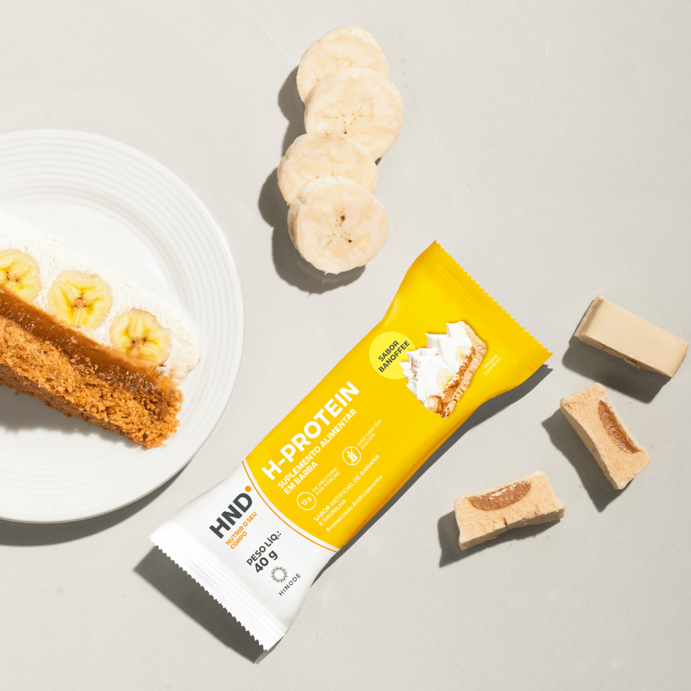 Imagem 8 de H- Protein Suplemento Alimentar em barra Sabor Banoffee HND 40g