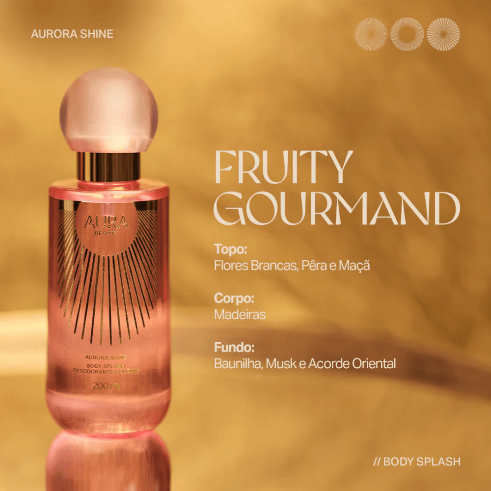 Imagem 3 de Body Splash Aurora Shine AURA Beauty by Jade Picon 200ml