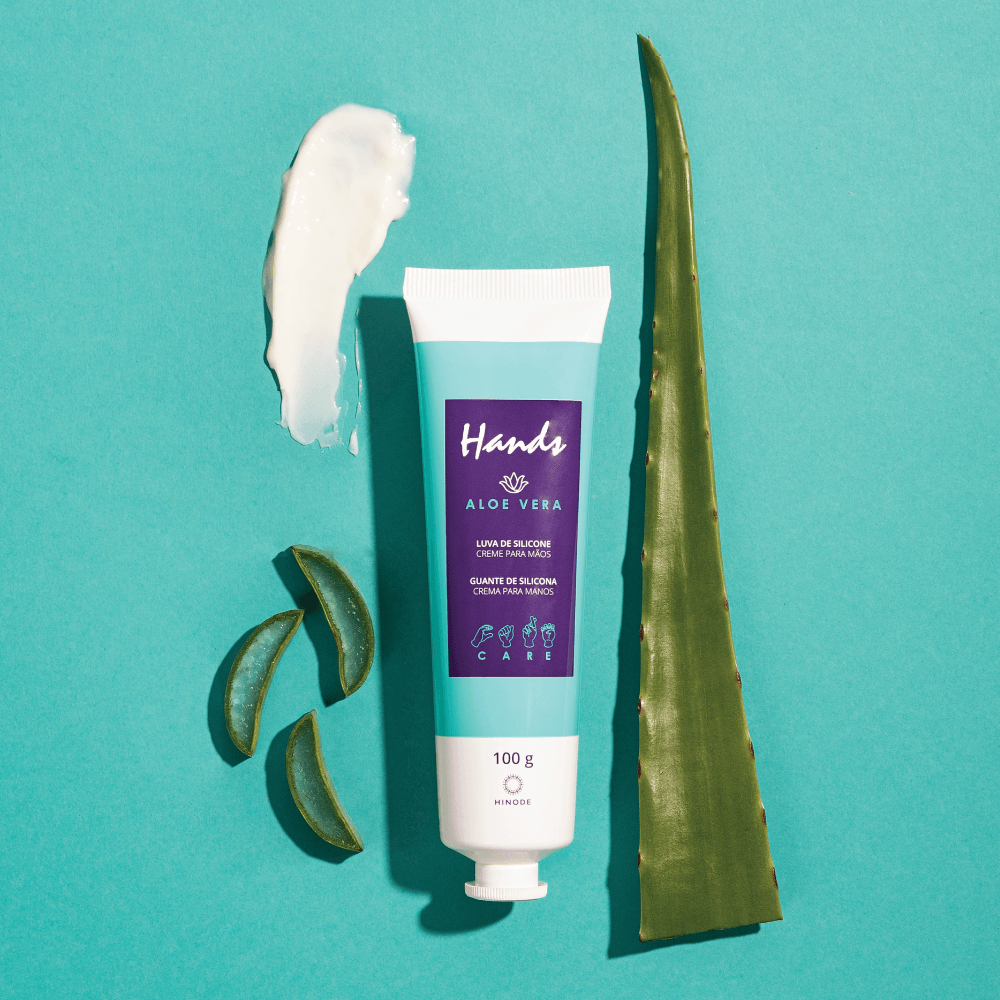 Imagem 6 de Kit 2 Luvas De Silicone Aloe Vera + Romã Hands 100g