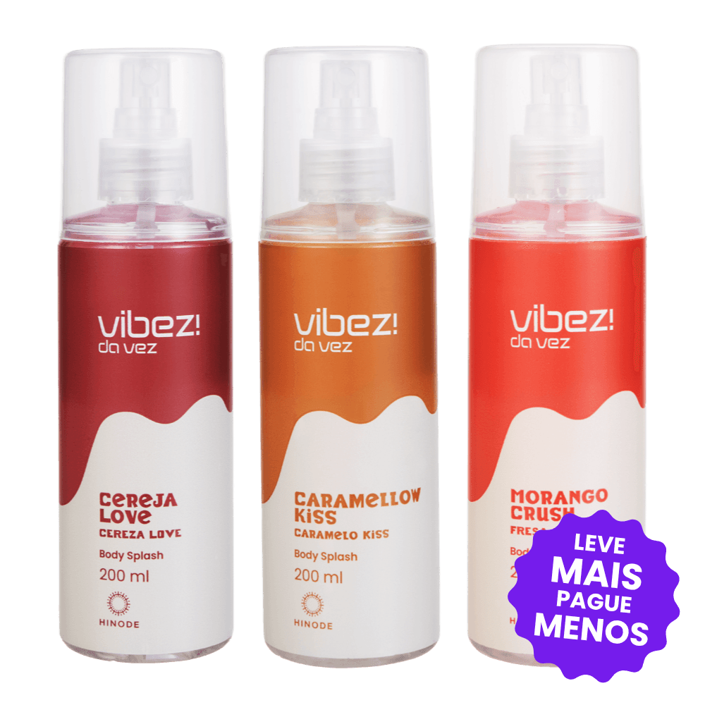 Kit 3 Body Splash Vibez da Vez! 200ml