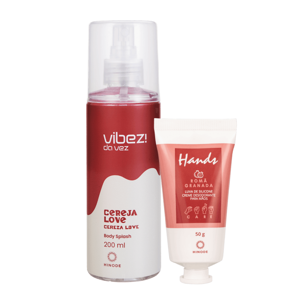 Kit Vibez Cereja + Luva de Silicone Dia dos Namorados
