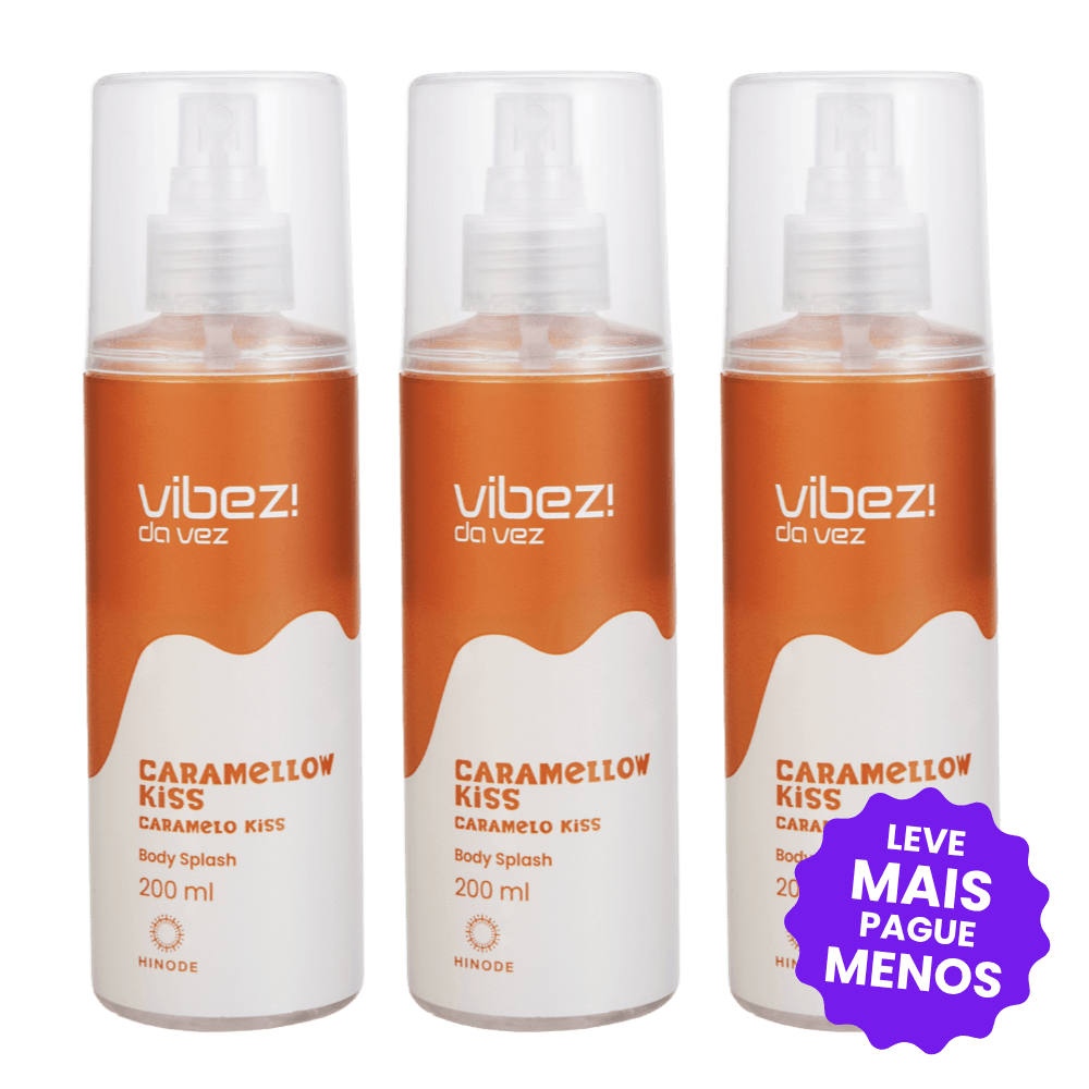 Kit 3 Body Splash Vibez da Vez! Caramellow Kiss