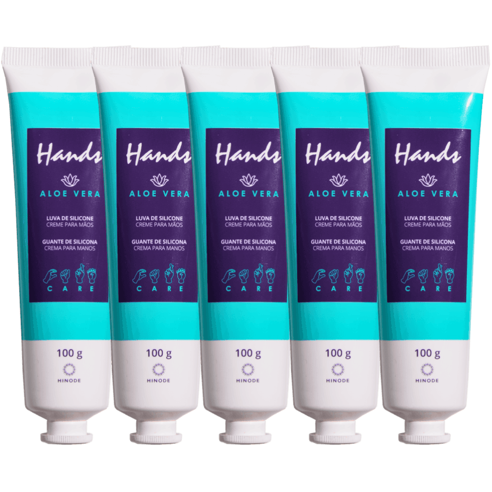 Imagem 2 de Kit 5 Luvas De Silicone Aloe Vera Hands 100g
