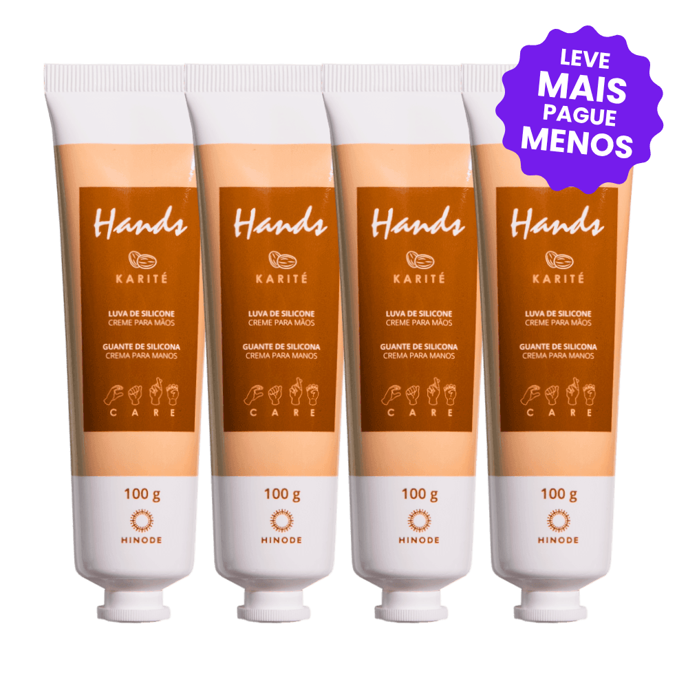 Kit 4 Luvas De Silicone Karité Hands 100g