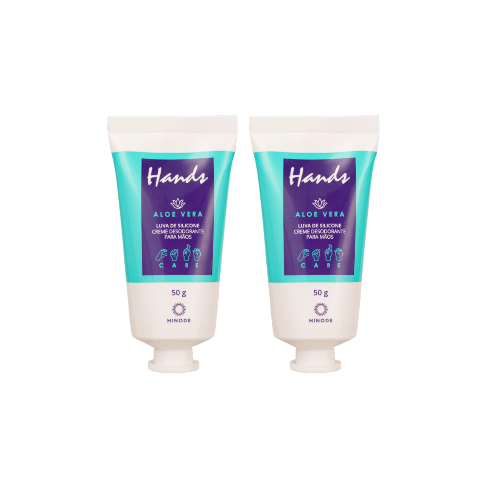 Imagem 2 de Kit 2 Miniaturas Luvas De Silicone Aloe Vera Hands 50g