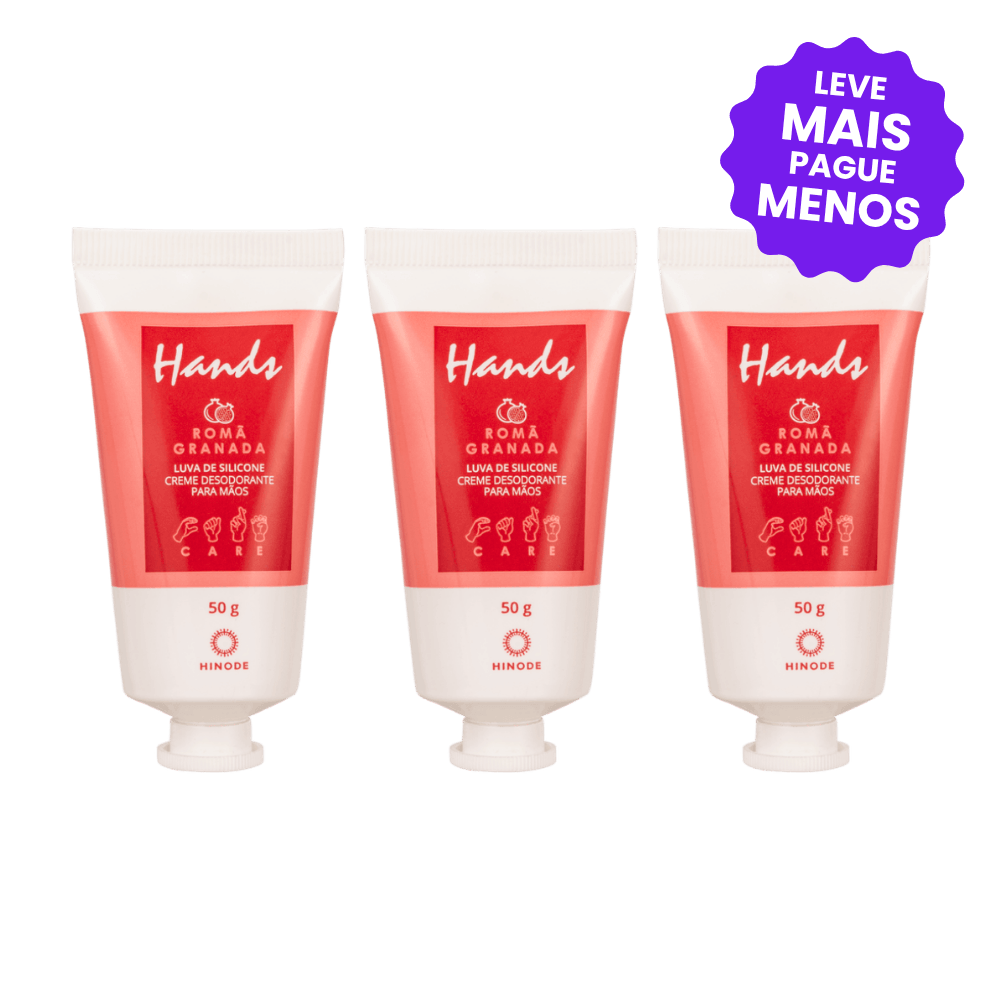 Kit 3 Miniaturas Luvas De Silicone Romã Hands 50g
