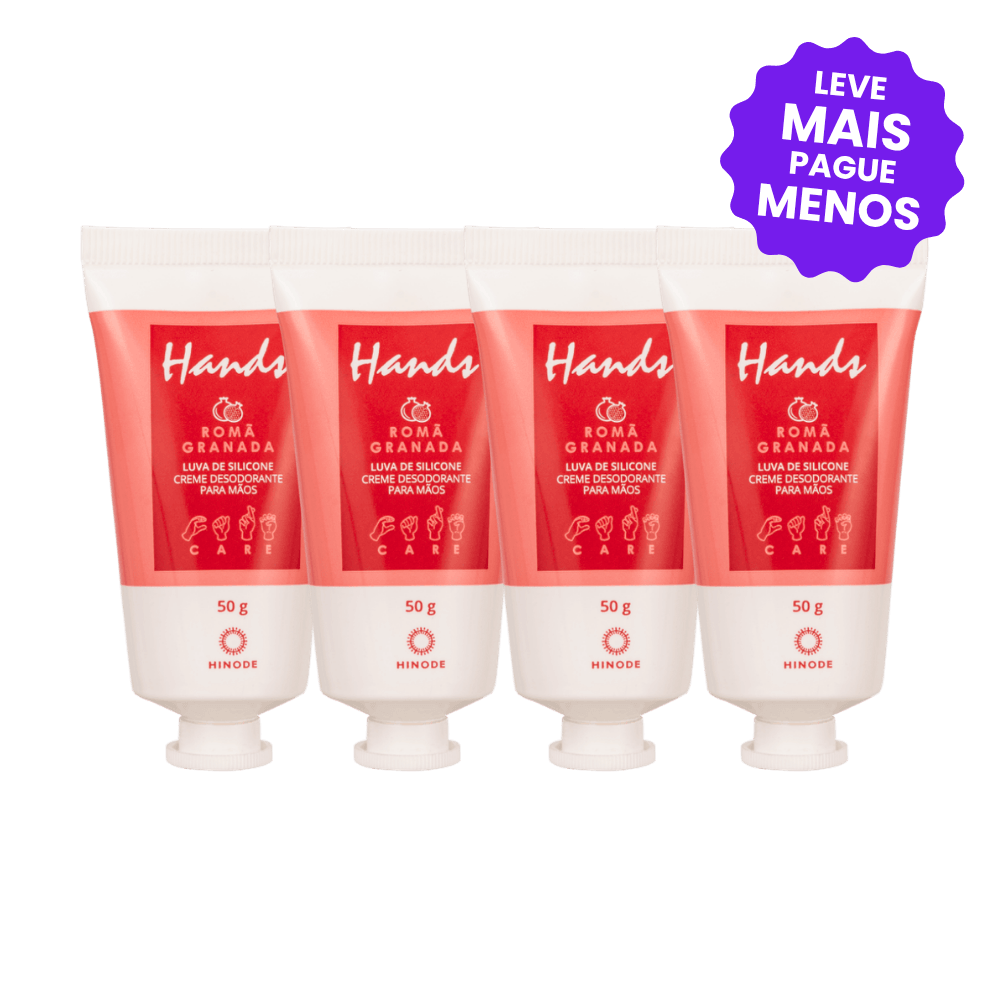 Kit 4 Miniaturas Luvas De Silicone Romã Hands 50g