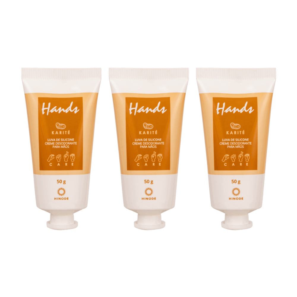 Imagem 2 de Kit 3 Miniaturas Luvas De Silicone Karité Hands 50g