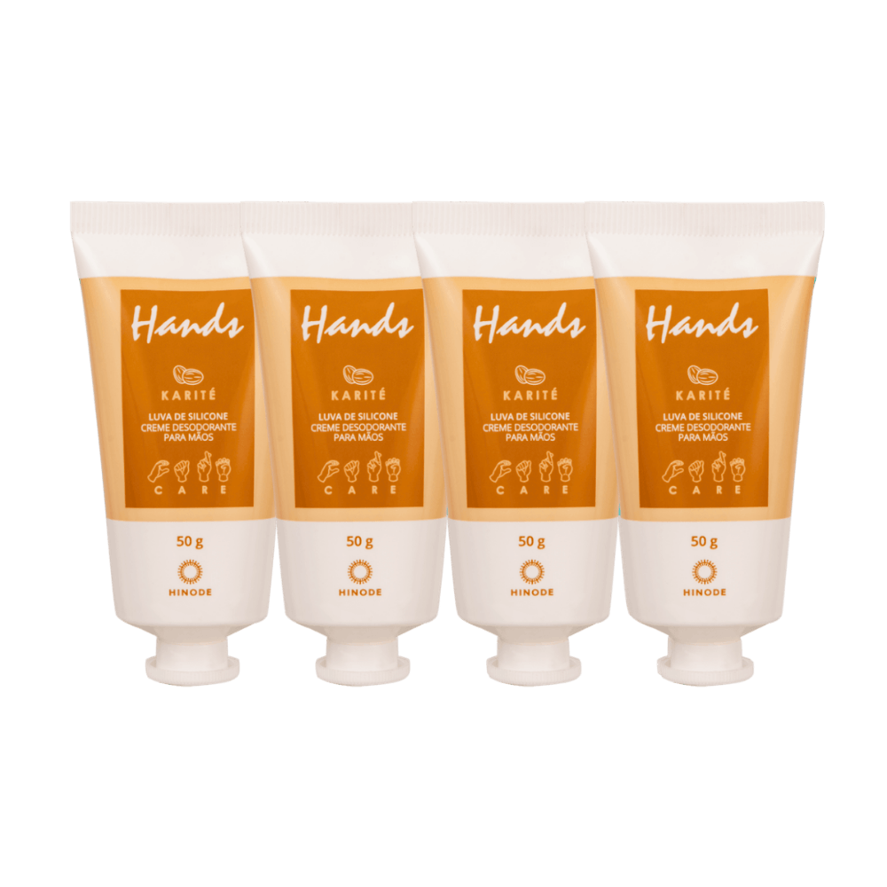 Imagem 2 de Kit 4 Miniaturas Luvas De Silicone Karité Hands 50g