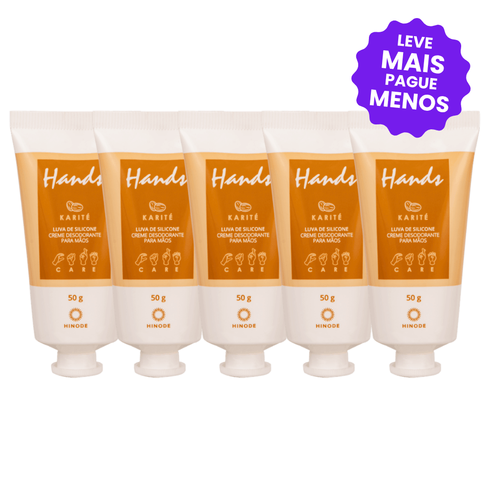 Kit 5 Miniaturas Luvas De Silicone Karité Hands 50g