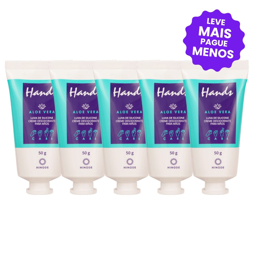 Kit 5 Miniaturas Luvas De Silicone Hands Aloe Vera