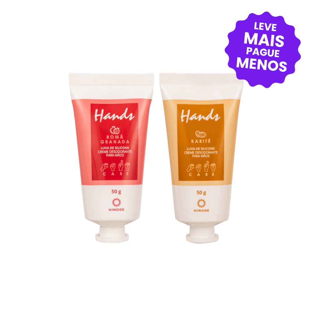 Kit 2 Miniaturas Luvas De Silicone Hands Karité + Romã