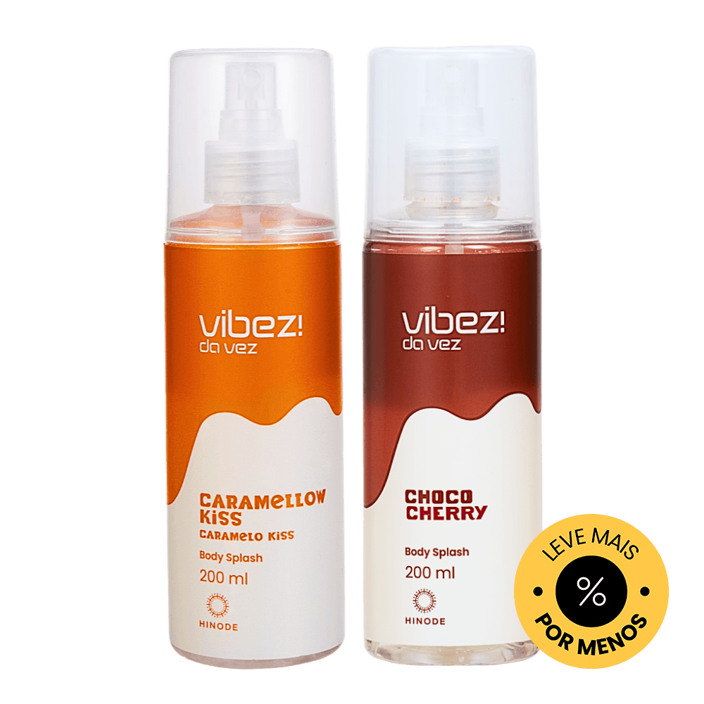 Kit 2 Body Splashes Vibez da Vez! Choco Cherry + Caramellow Kiss