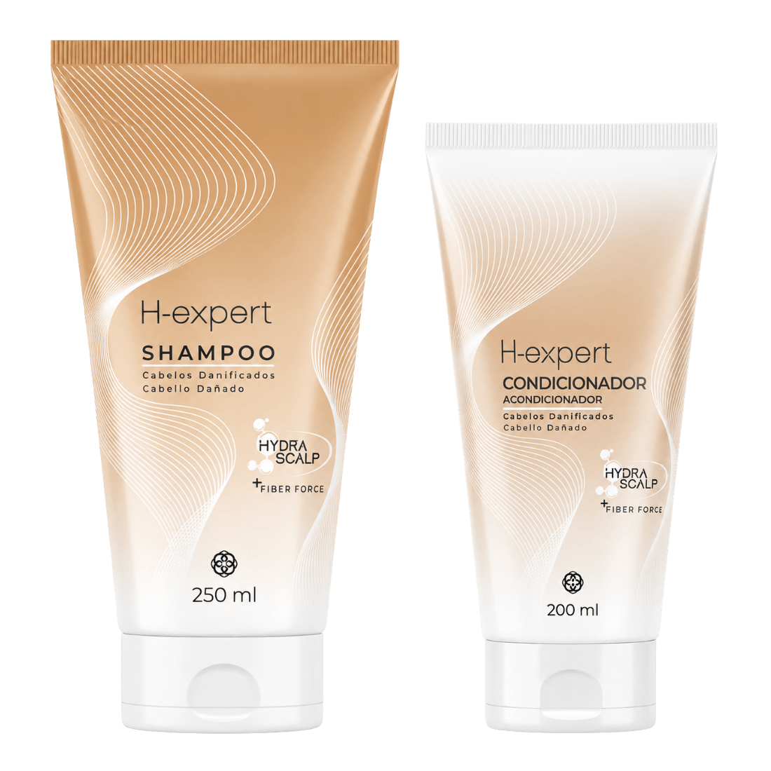 Kit Shampoo 250ml + Condicionador 200ml H-Expert Hinode Cabelos Danificados
